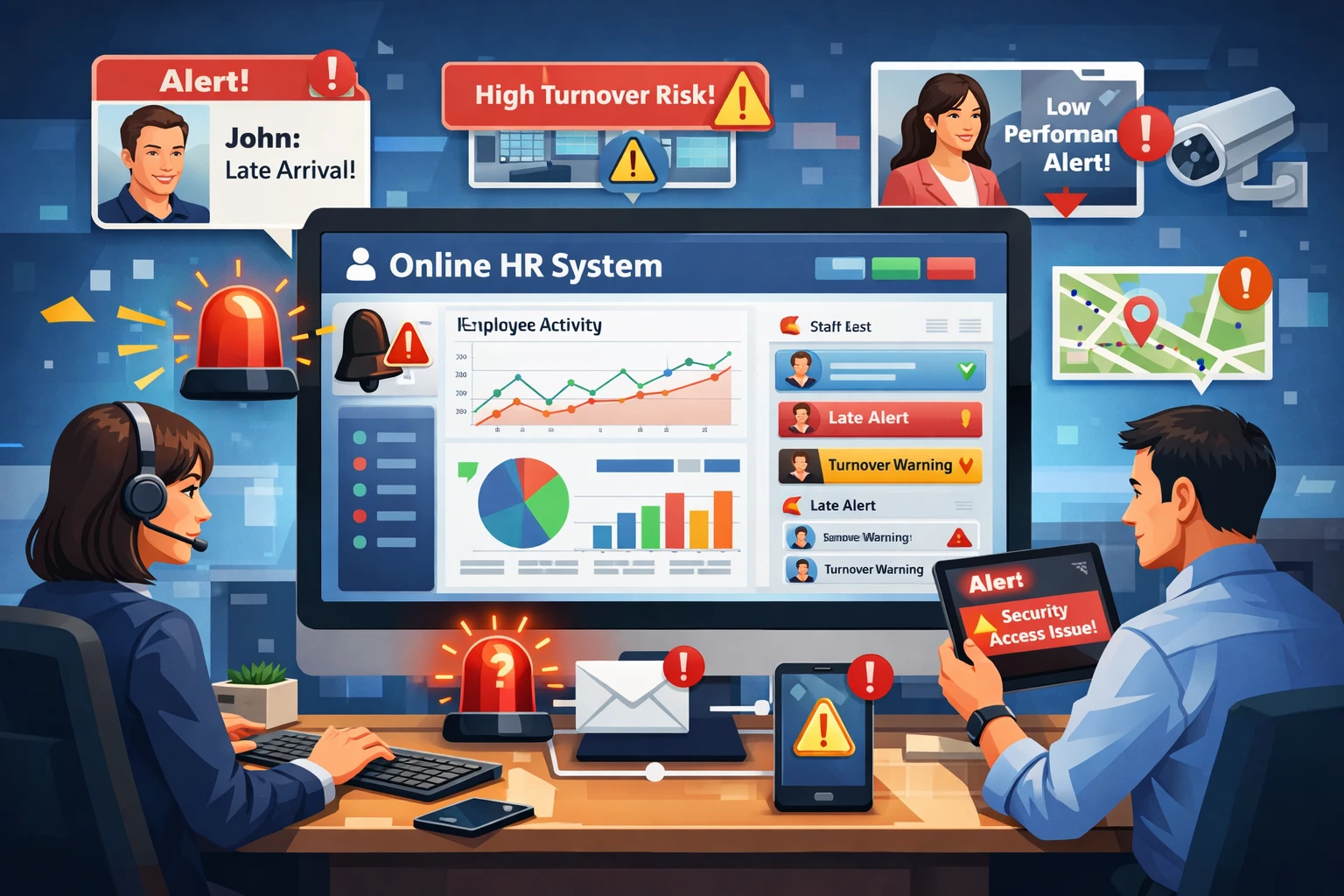 在线人事系统的实时监控与预警功能