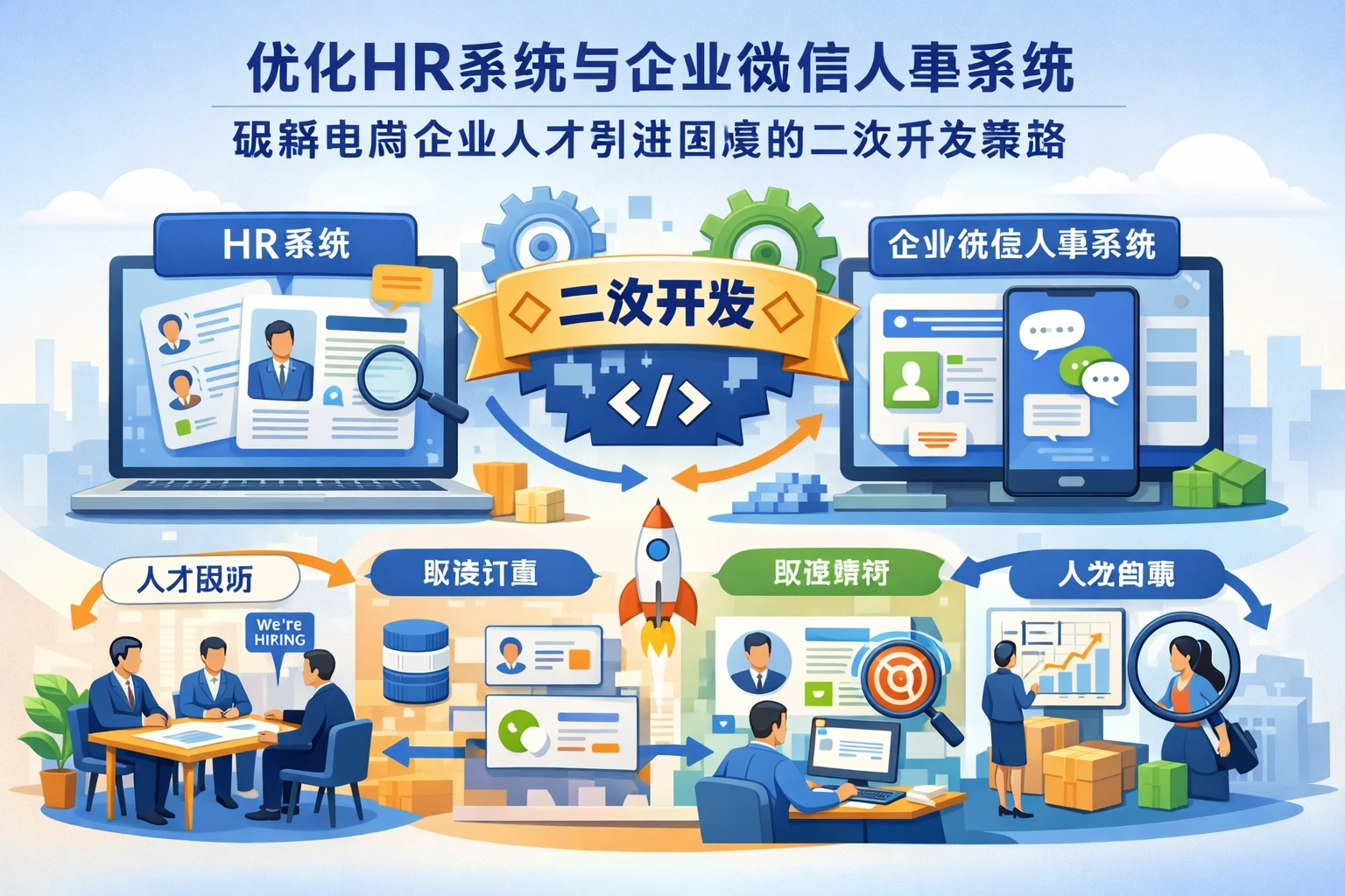 优化HR系统与企业微信人事系统：破解电商企业人才引进困境的二次开发策略