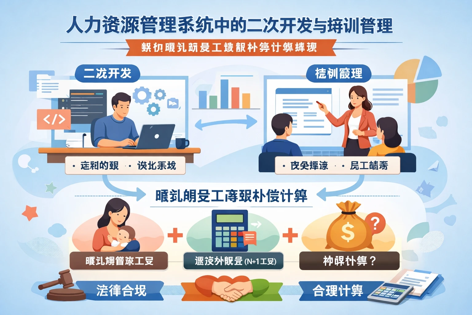 人力资源管理系统中的二次开发与培训管理：解析哺乳期员工离职补偿计算难题