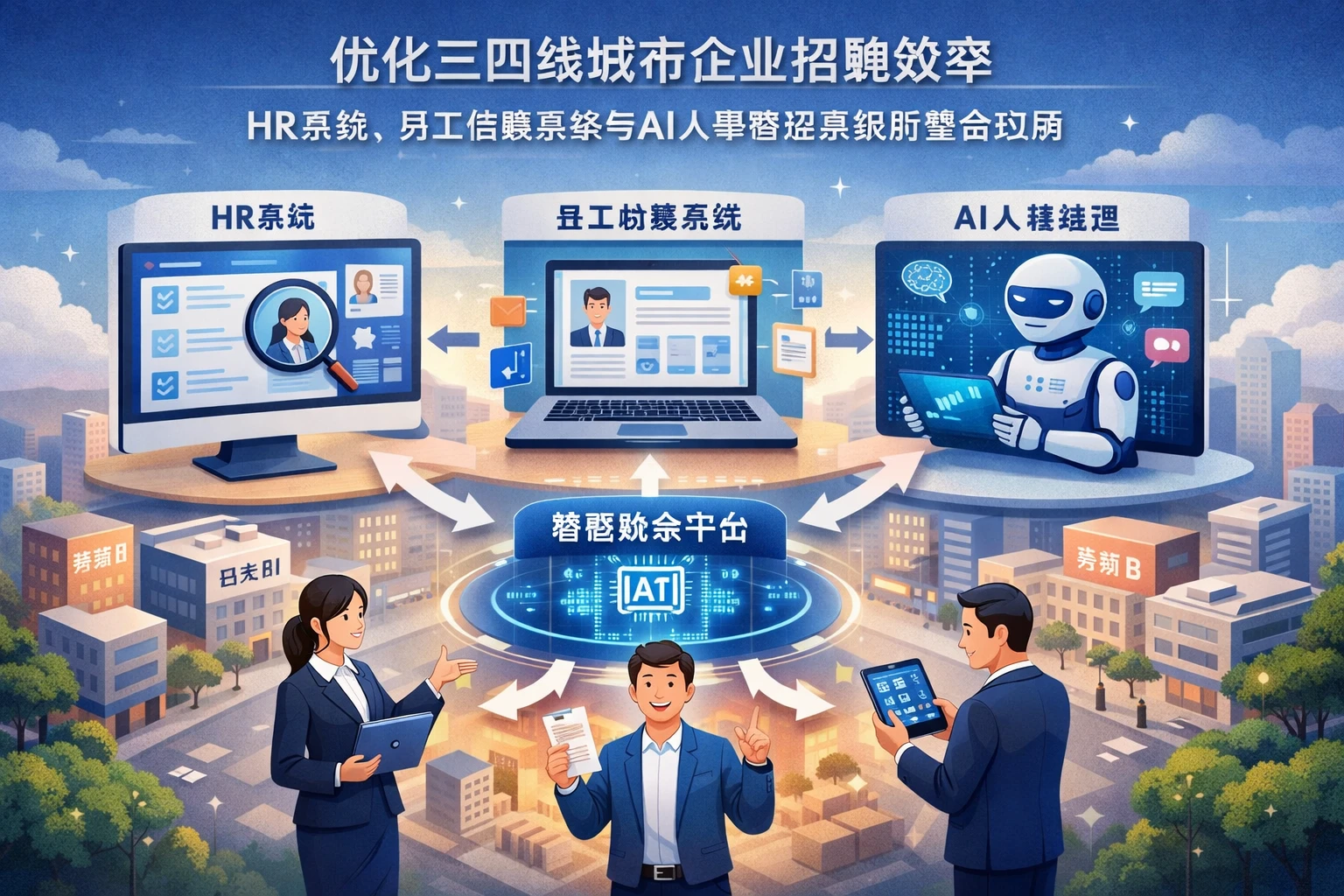 优化三四线城市企业招聘效率:HR系统、员工档案系统与AI人事管理系统的整合应用