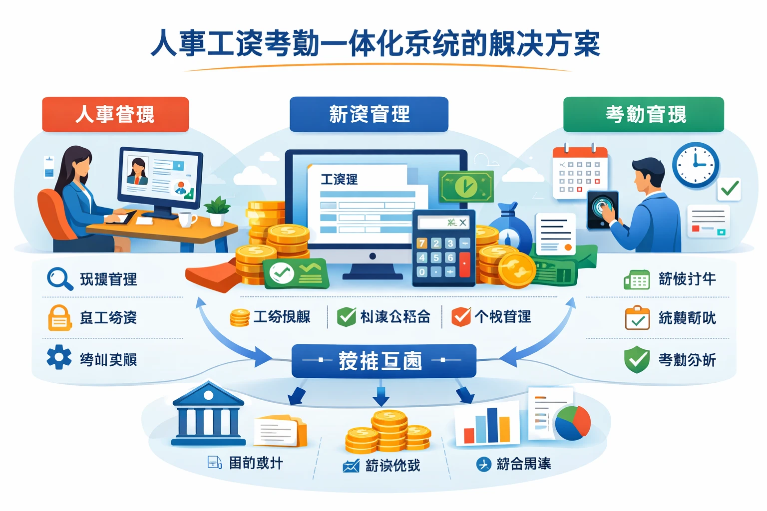人事工资考勤一体化系统的解决方案