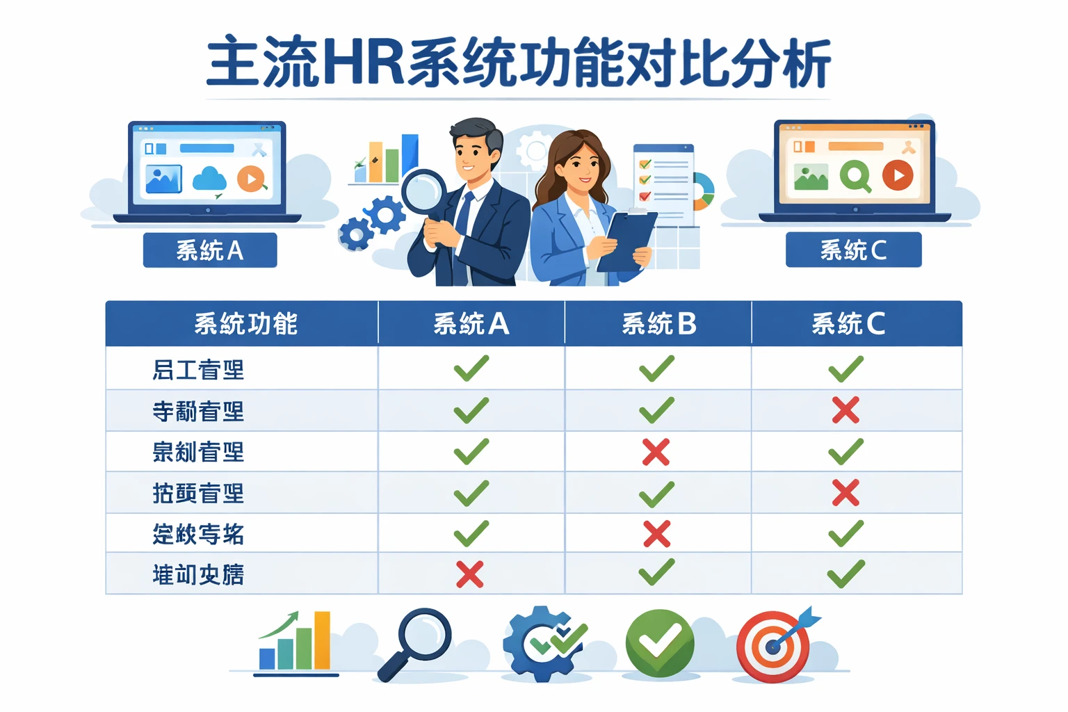 主流HR系统功能对比分析