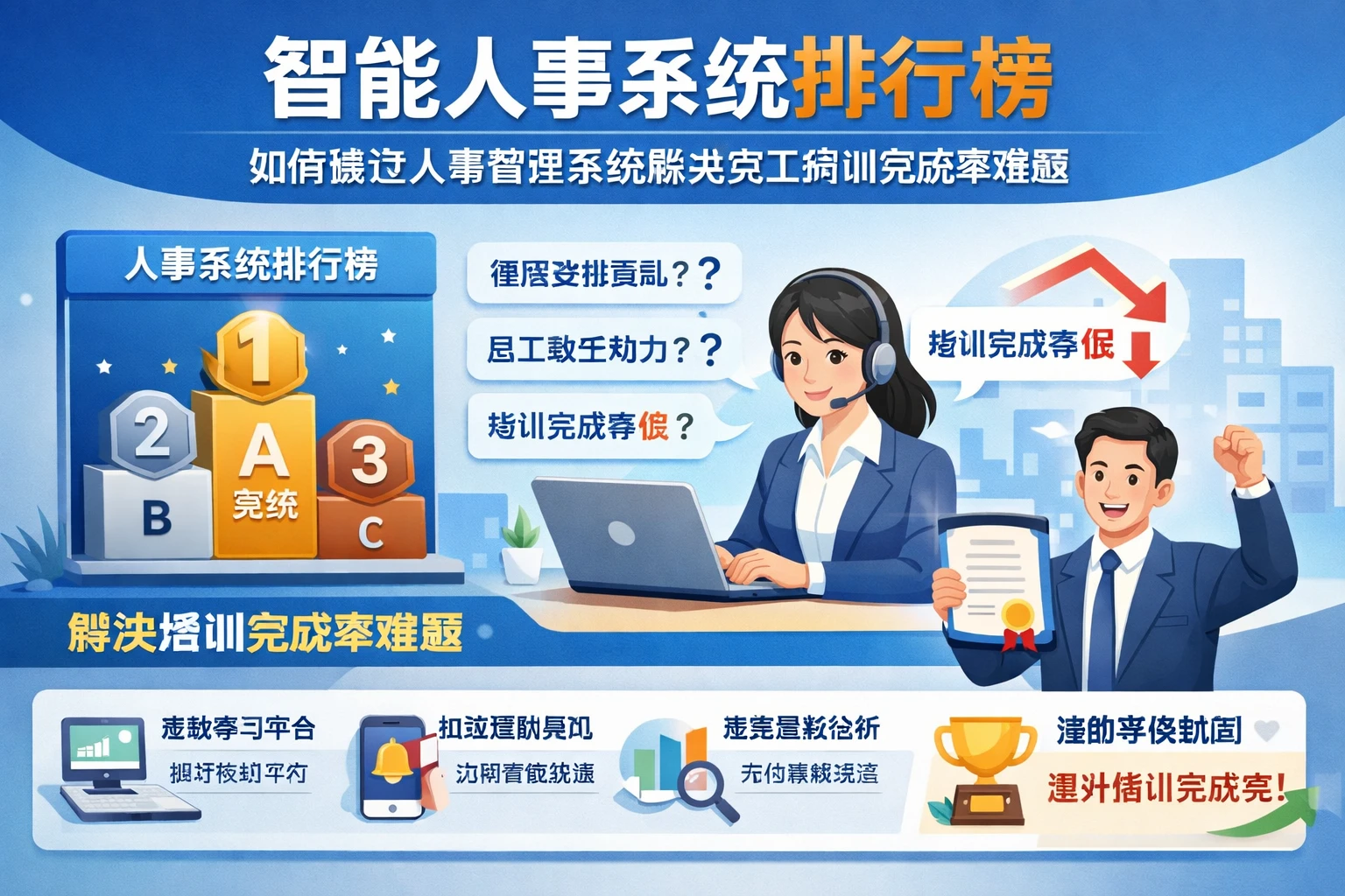 智能人事系统排行榜：如何通过人事管理系统解决员工培训完成率难题