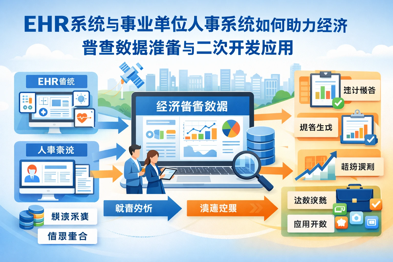 EHR系统与事业单位人事系统如何助力经济普查数据准备与二次开发应用