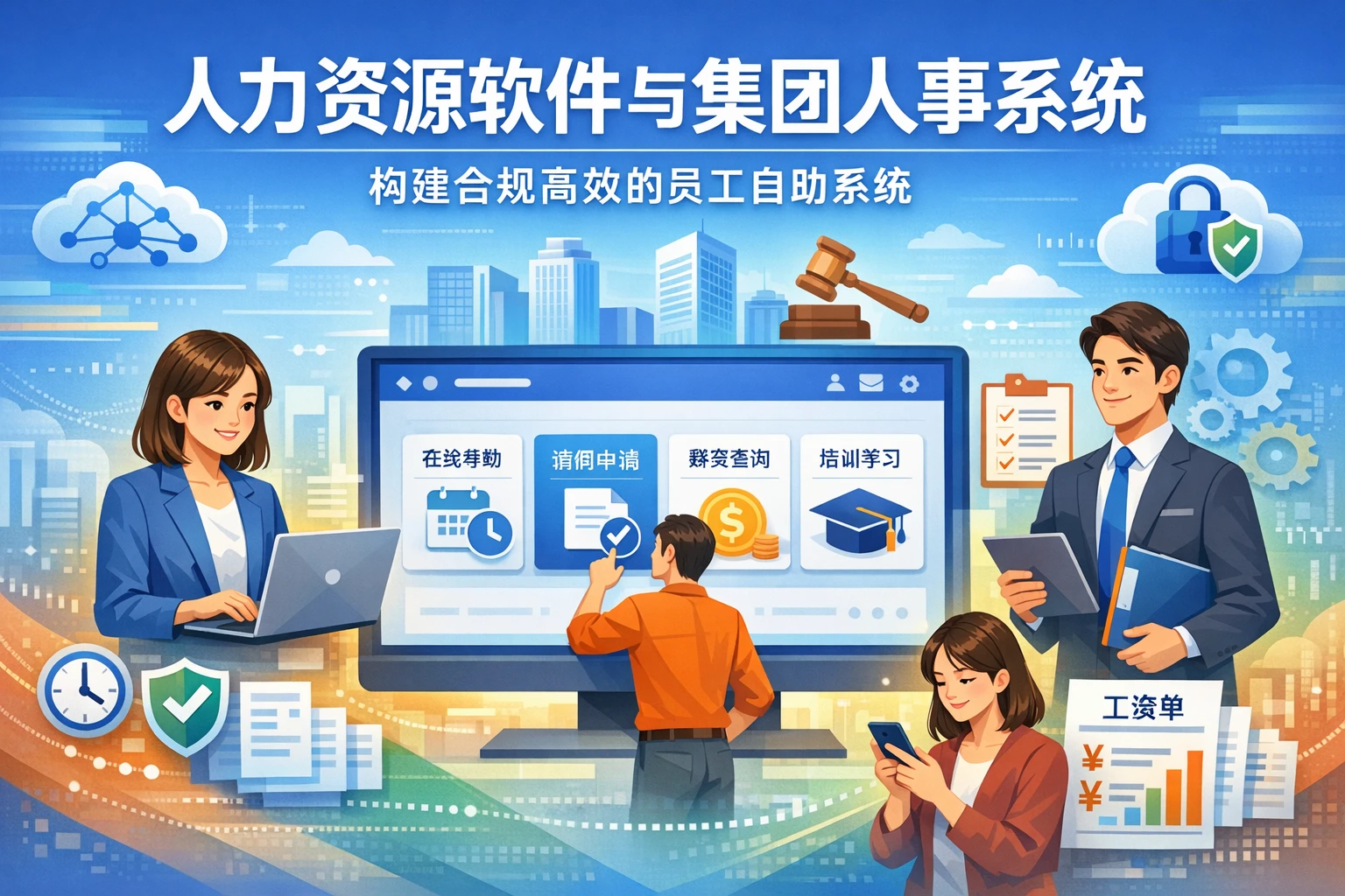 人力资源软件与集团人事系统：构建合规高效的员工自助系统