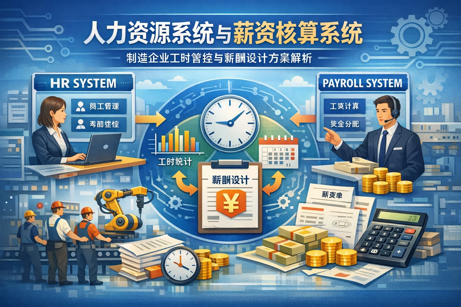 人力资源系统与薪资核算系统：制造企业工时管控与薪酬设计方案解析