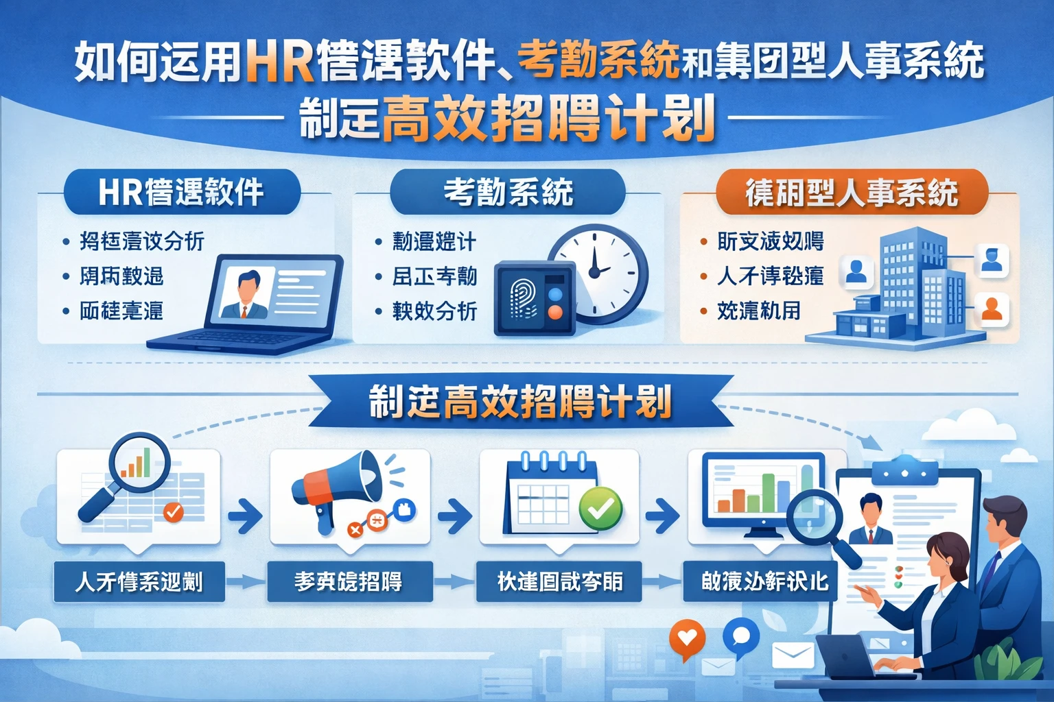 如何运用HR管理软件、考勤系统和集团型人事系统制定高效招聘计划