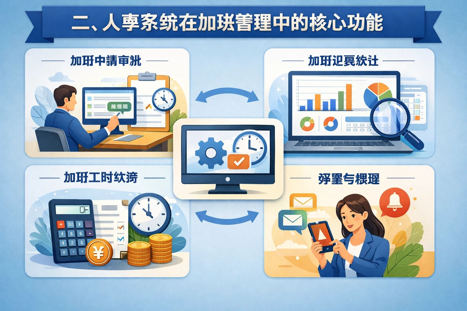 二、人事系统在加班管理中的核心功能