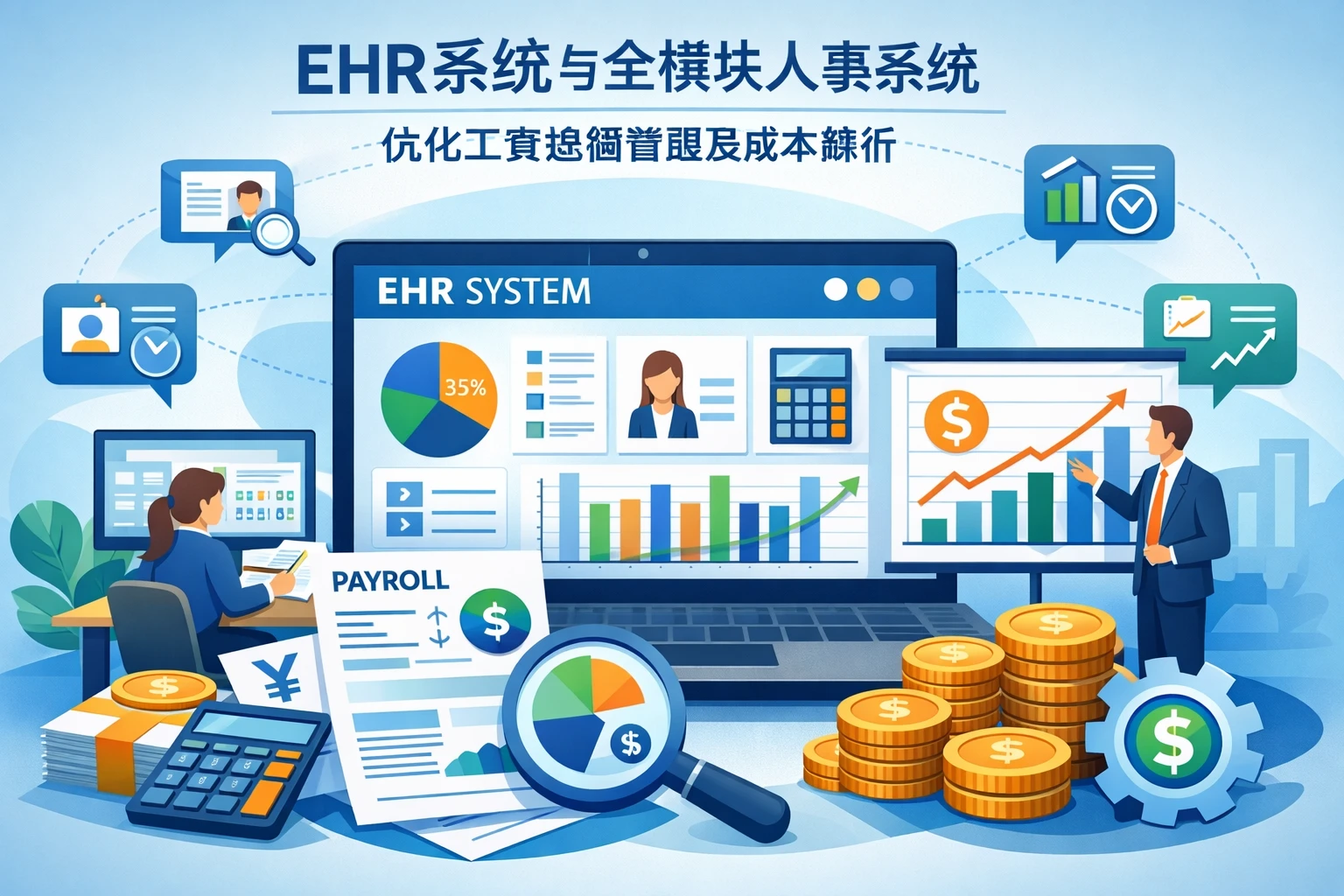 EHR系统与全模块人事系统:优化工资总额管理及成本解析