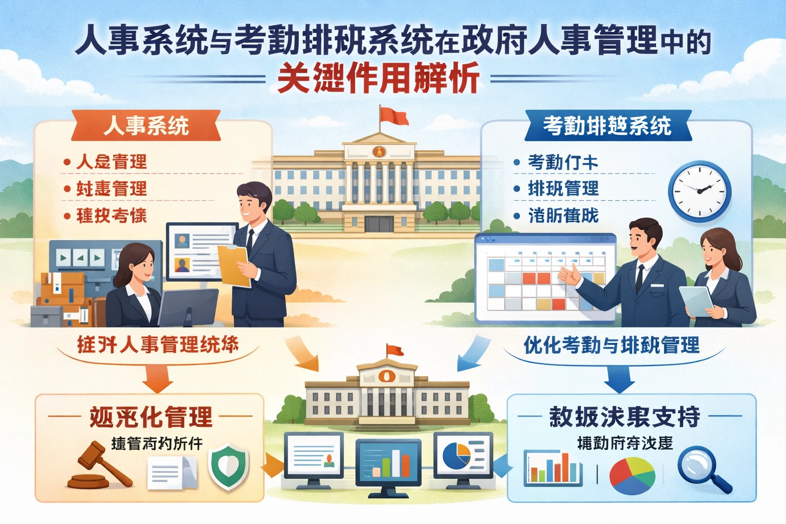 人事系统与考勤排班系统在政府人事管理中的关键作用解析