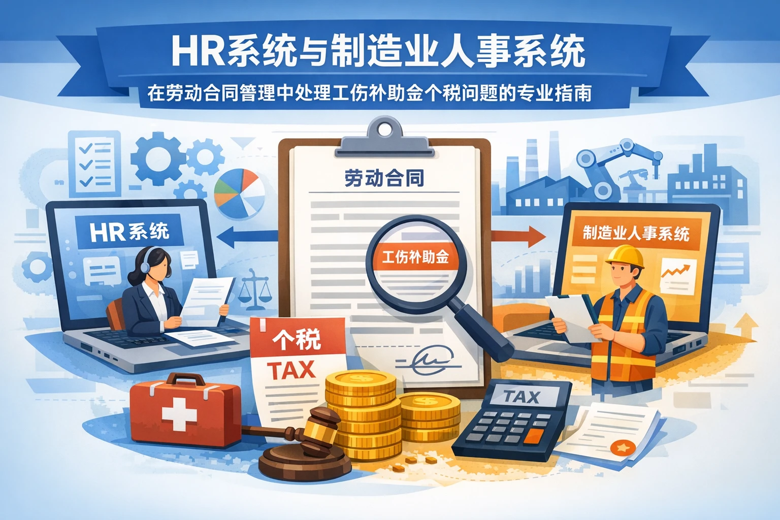 HR系统与制造业人事系统在劳动合同管理中处理工伤补助金个税问题的专业指南