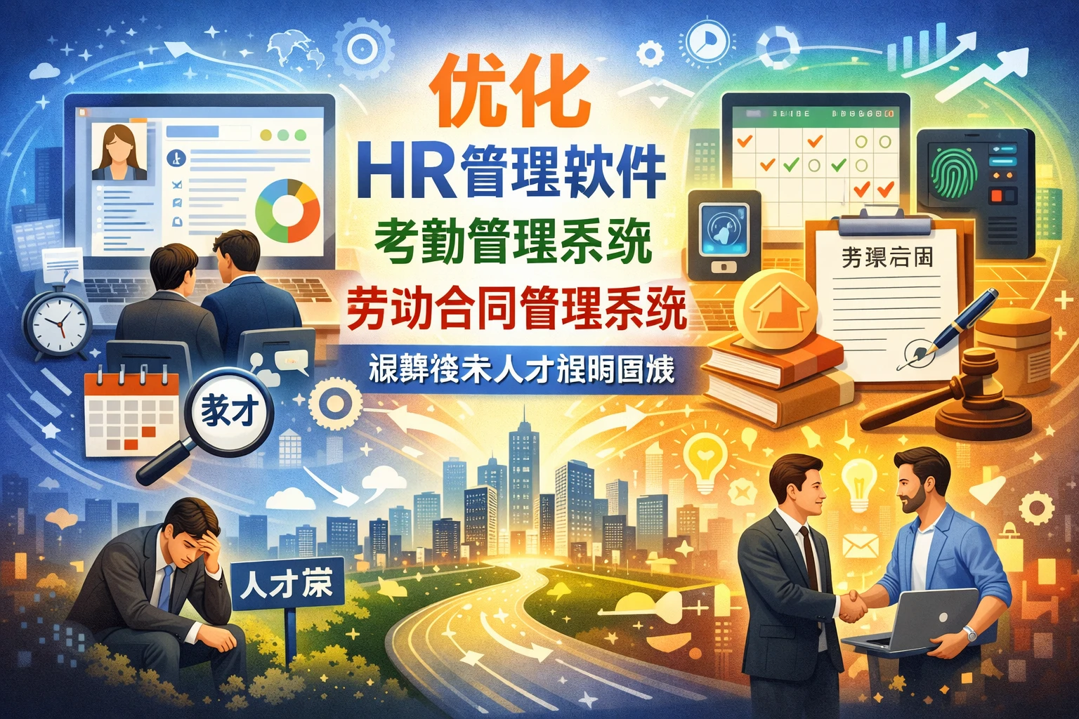 优化HR管理软件、考勤管理系统与劳动合同管理系统，破解技术人才招聘困境