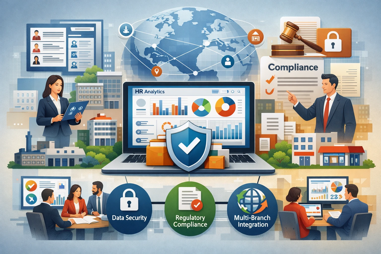 人力资源软件与人事数据分析系统在多分支机构环境下的合规管理策略