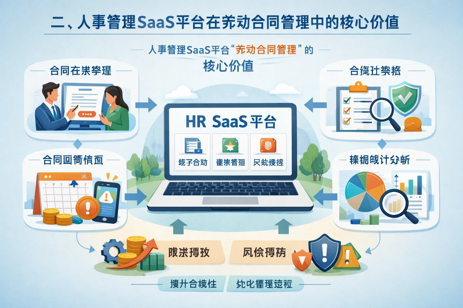 二、人事管理SaaS平台在劳动合同管理中的核心价值