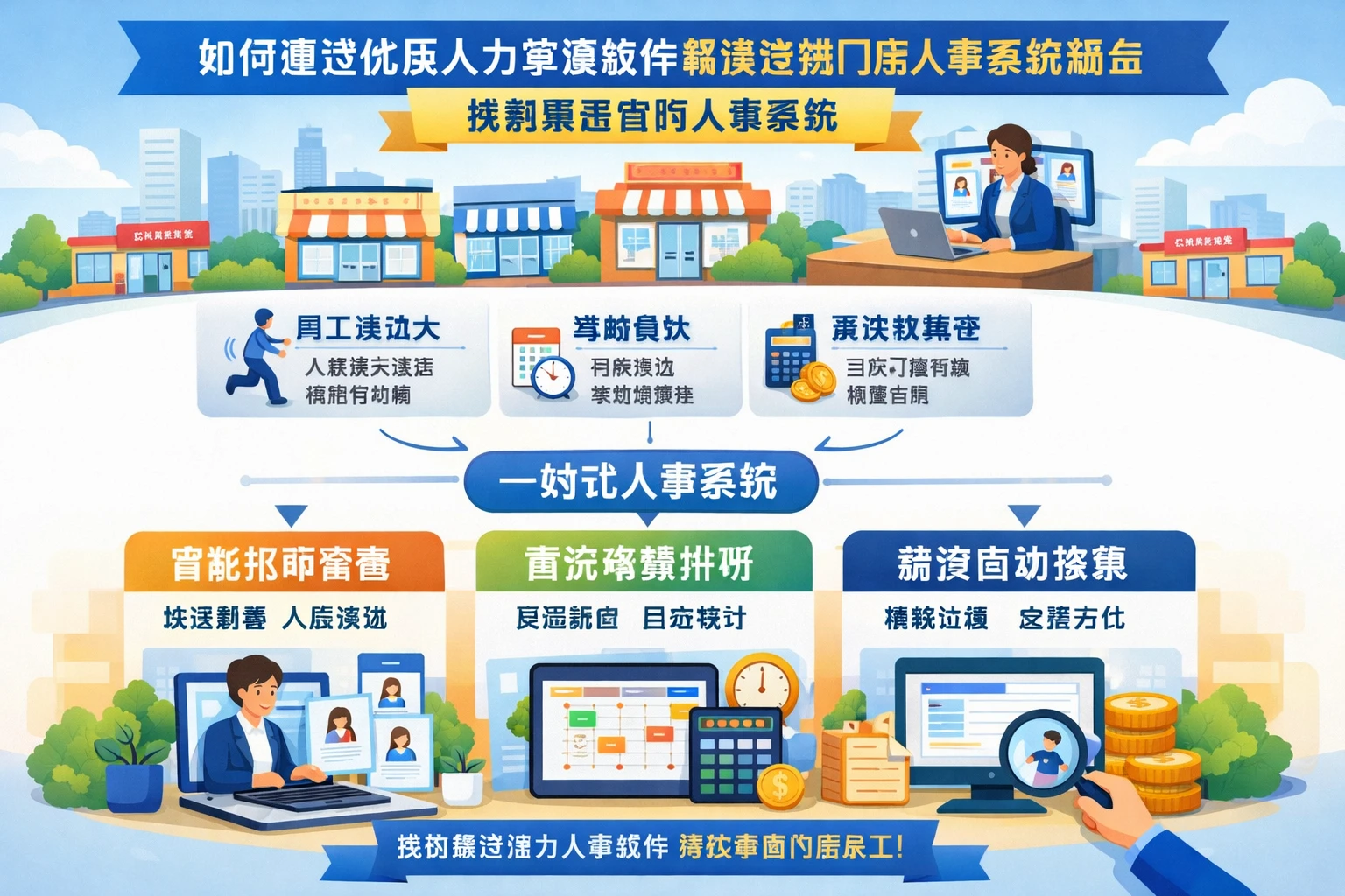 如何通过优质人力资源软件解决连锁门店人事系统痛点，找到最适合的人事系统