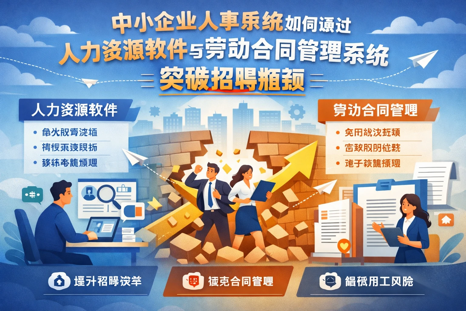 中小企业人事系统如何通过人力资源软件与劳动合同管理系统突破招聘瓶颈