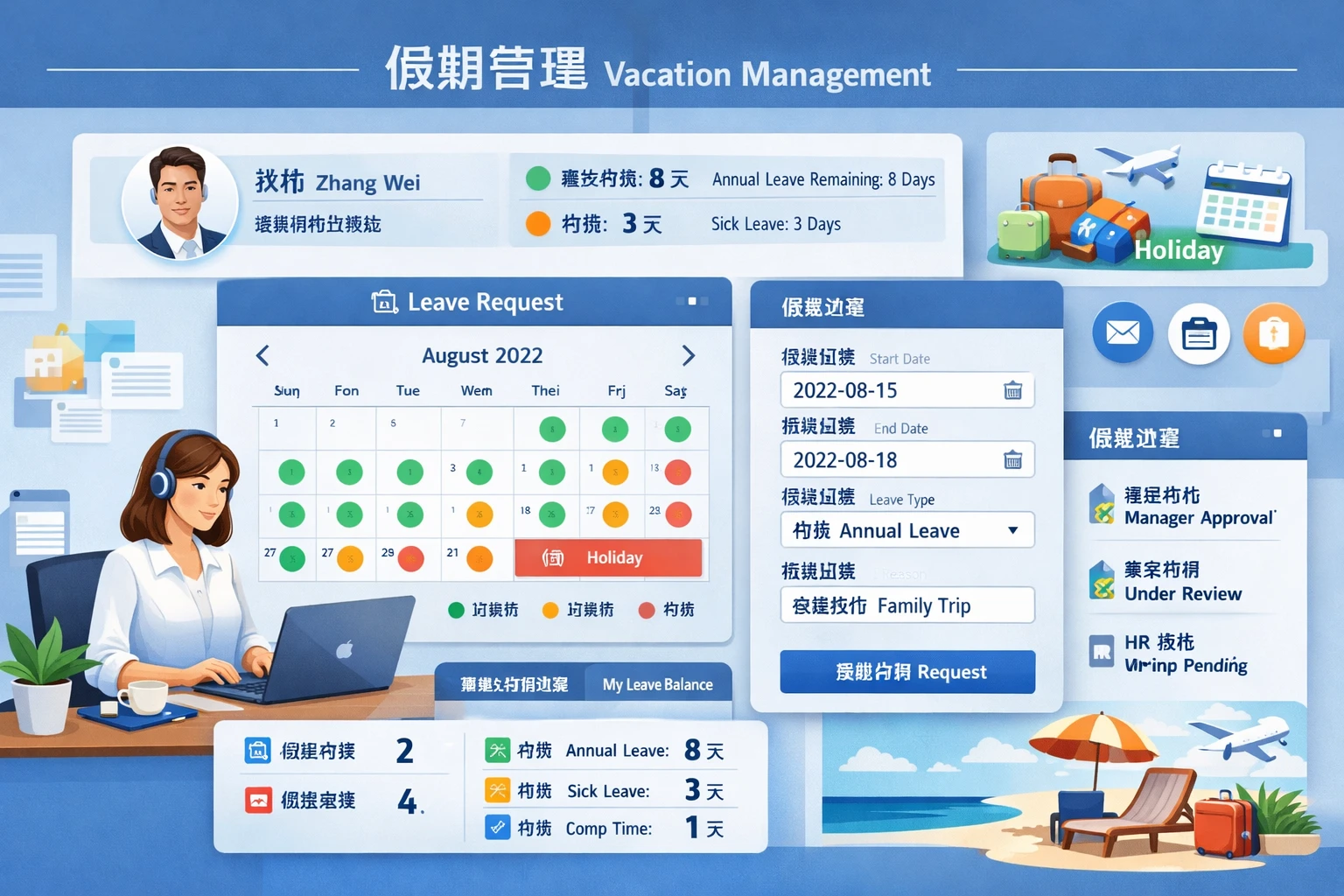 数字化人事系统中的假期管理模块