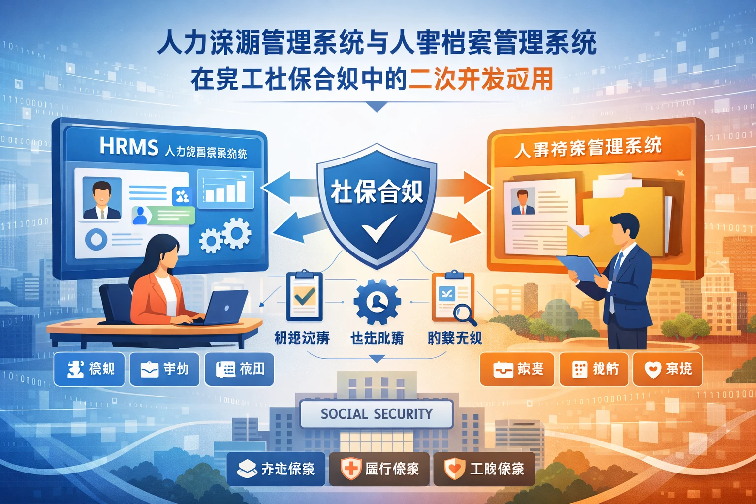 人力资源管理系统与人事档案管理系统在员工社保合规中的二次开发应用