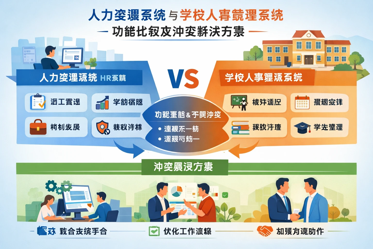 人力资源系统与学校人事管理系统功能比较及冲突解决方案