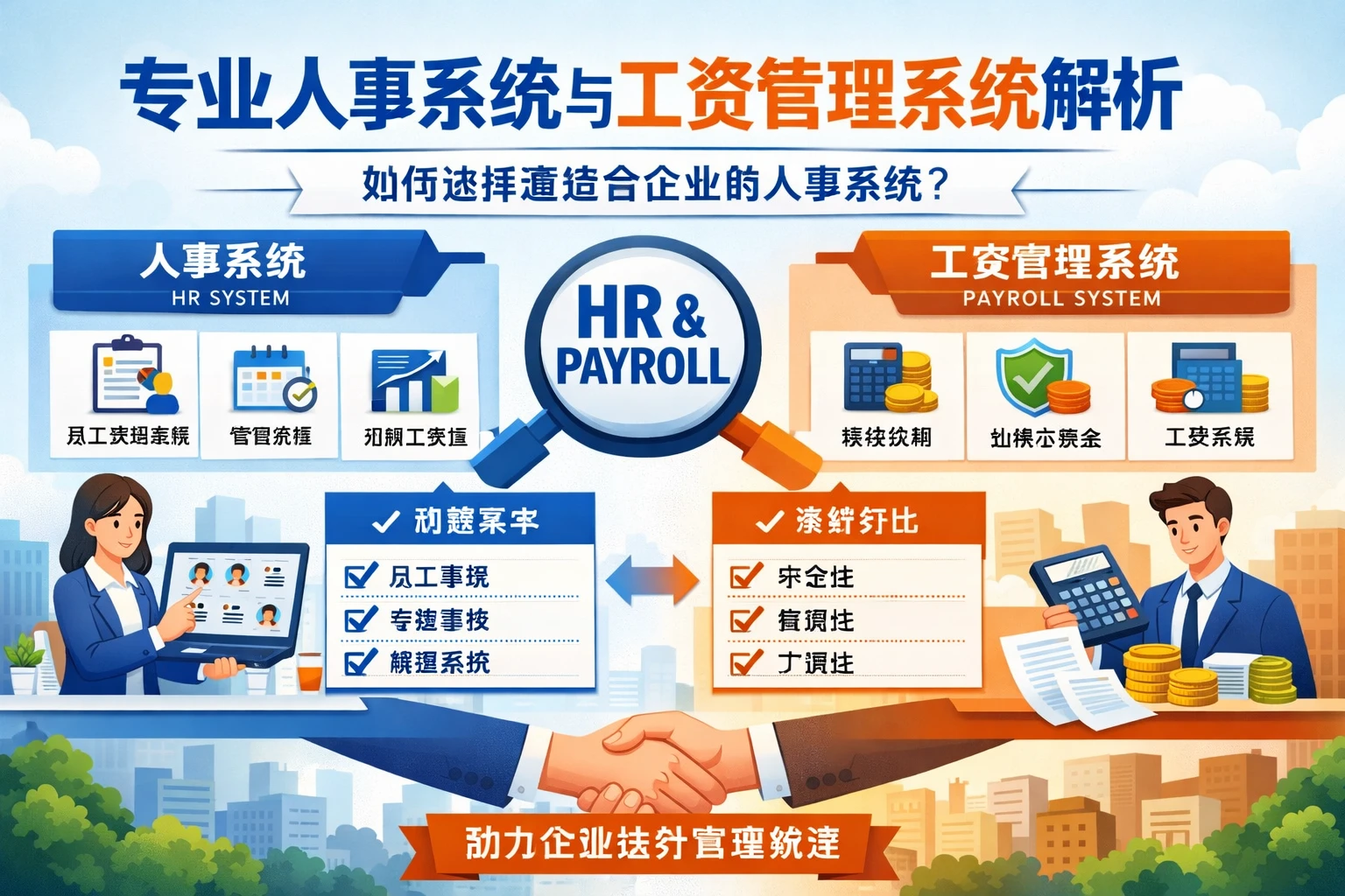 专业人事系统与工资管理系统解析:如何选择最适合企业的人事系统