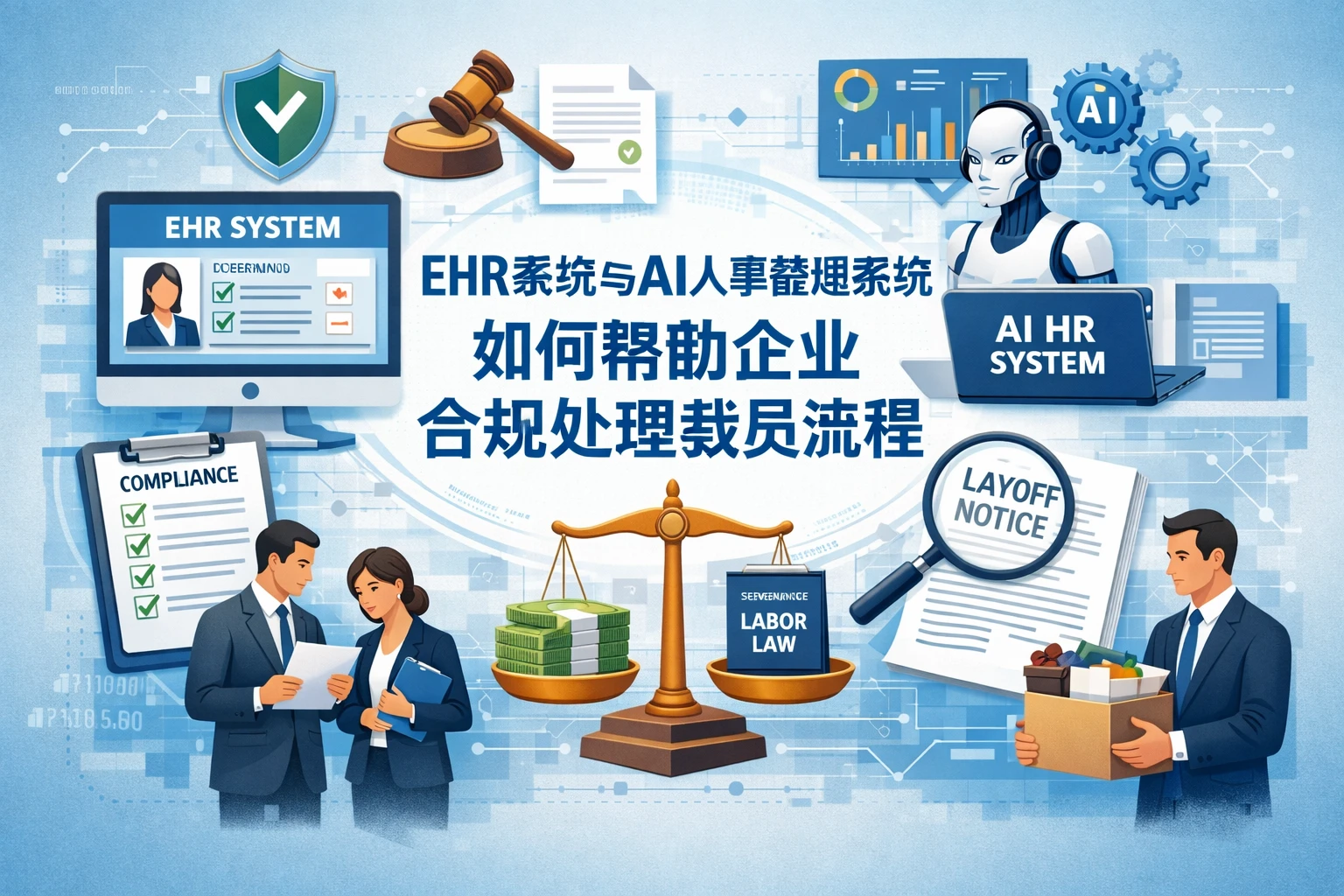 EHR系统与AI人事管理系统如何帮助企业合规处理裁员流程