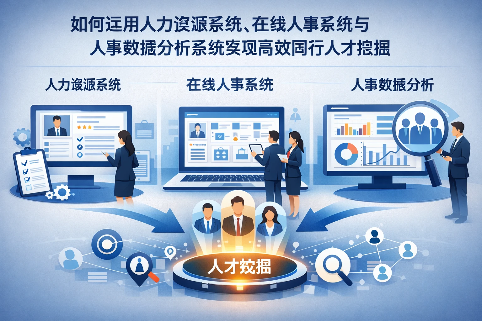 如何运用人力资源系统、在线人事系统与人事数据分析系统实现高效同行人才挖掘