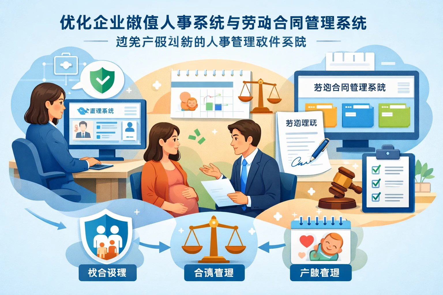 优化企业微信人事系统与劳动合同管理系统，避免产假纠纷的人事管理软件实践