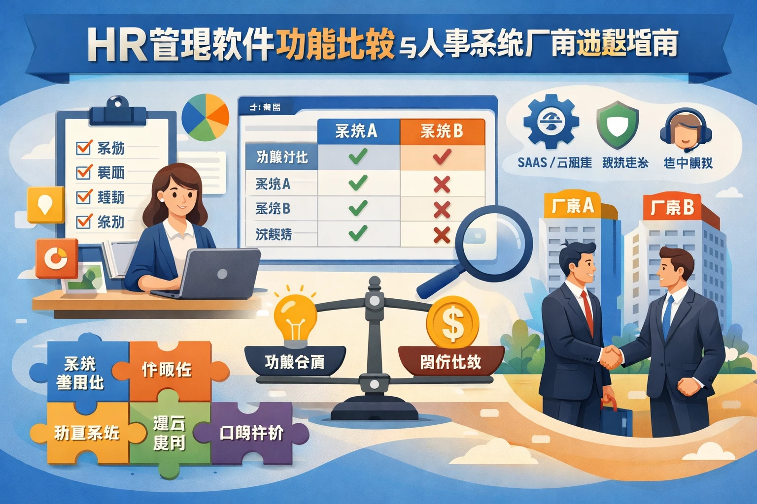 HR管理软件功能比较与人事系统厂商选型指南