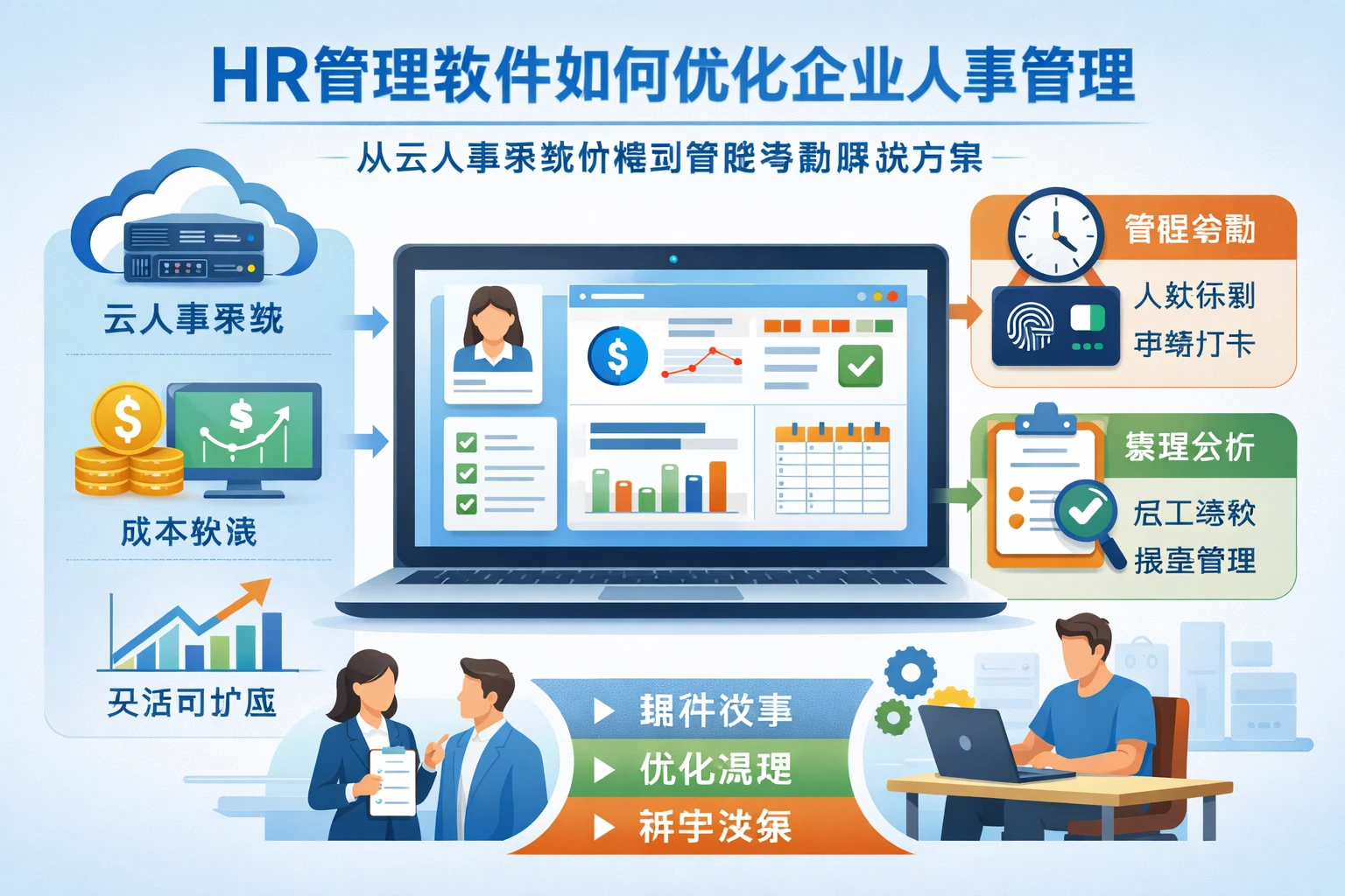 HR管理软件如何优化企业人事管理：从云人事系统价格到智能考勤解决方案