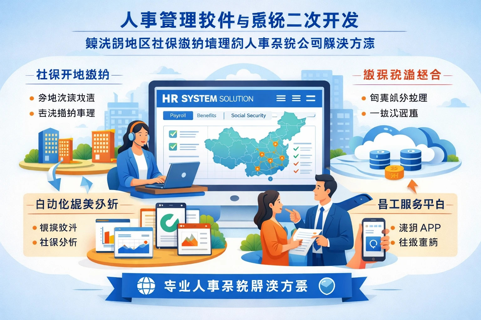 人事管理软件与系统二次开发：解决跨地区社保缴纳难题的人事系统公司解决方案