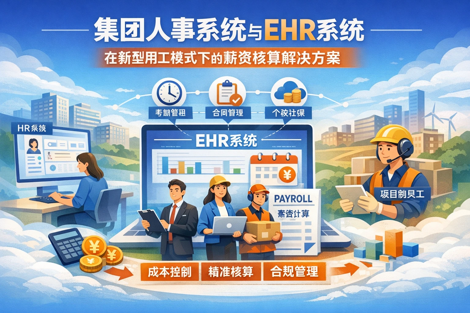 集团人事系统与EHR系统在新型用工模式下的薪资核算解决方案
