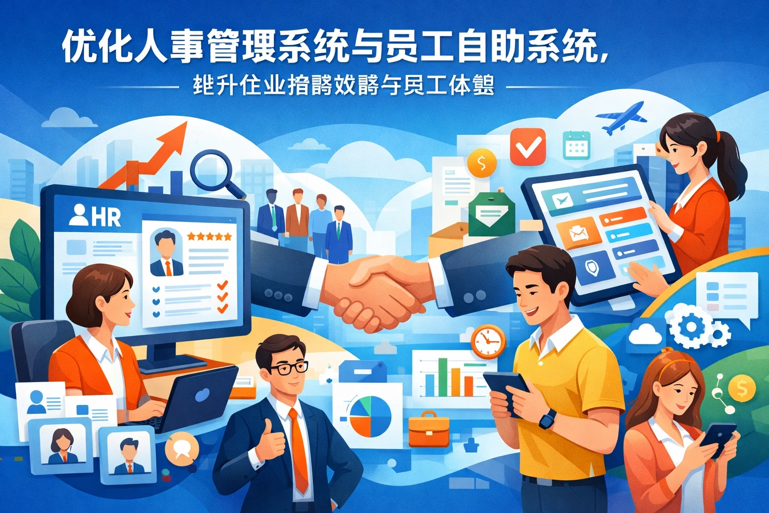 优化人事管理系统与员工自助系统，提升企业招聘效能与员工体验