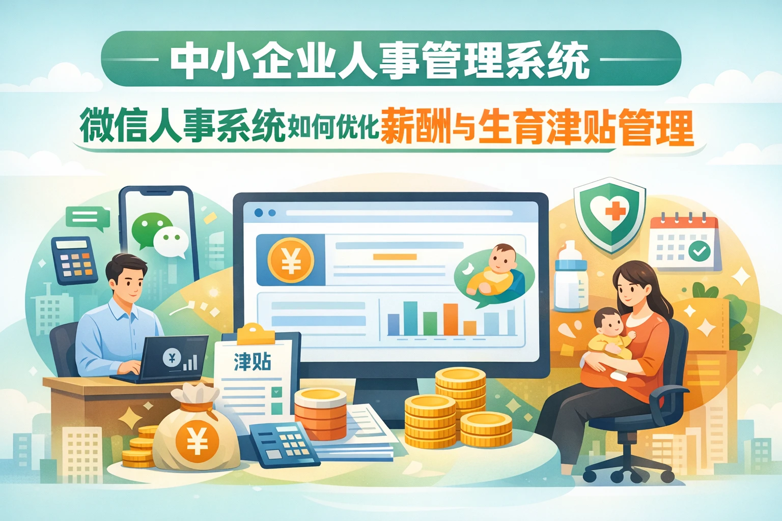 中小企业人事管理系统：微信人事系统如何优化薪酬与生育津贴管理
