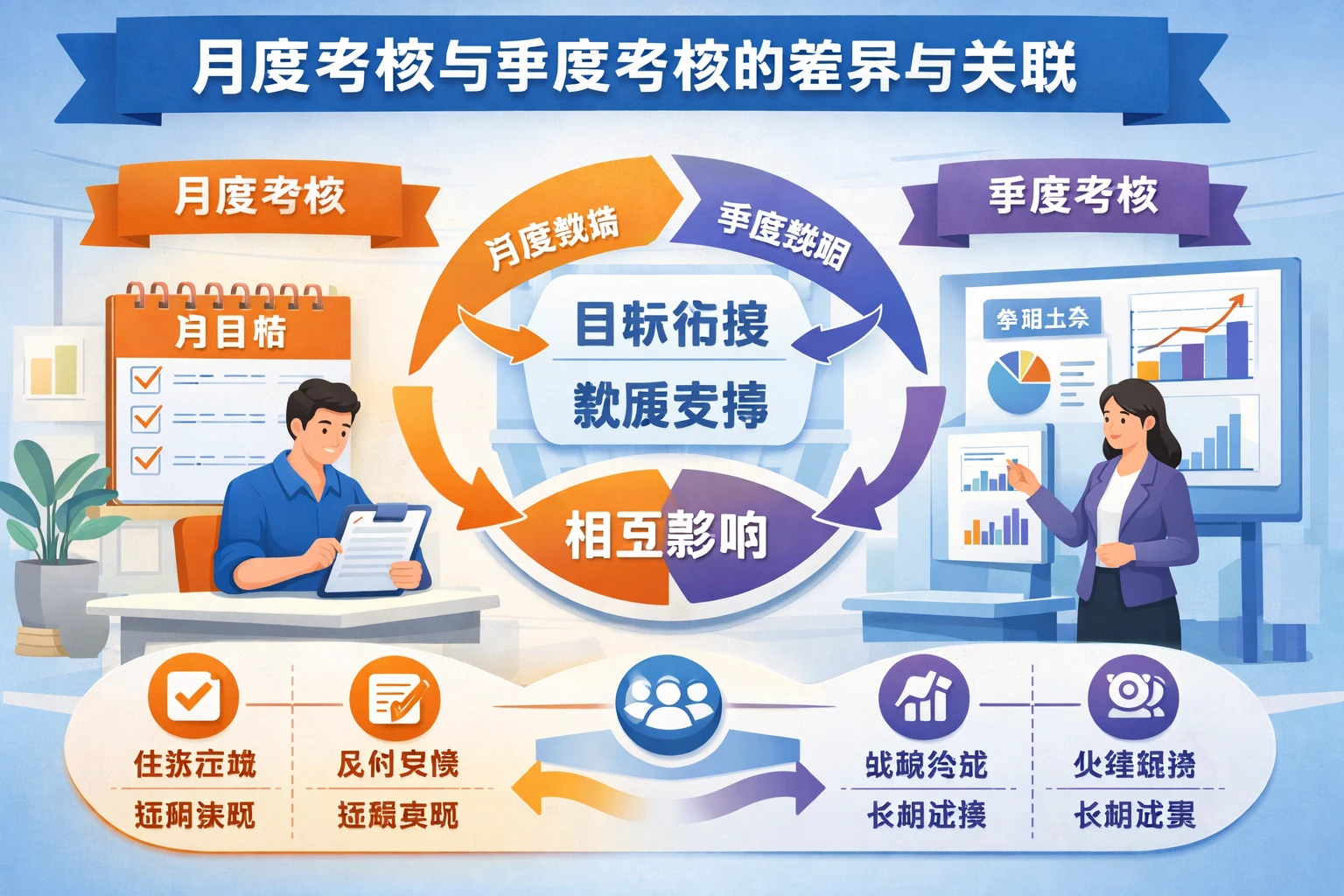月度考核与季度考核的差异与关联