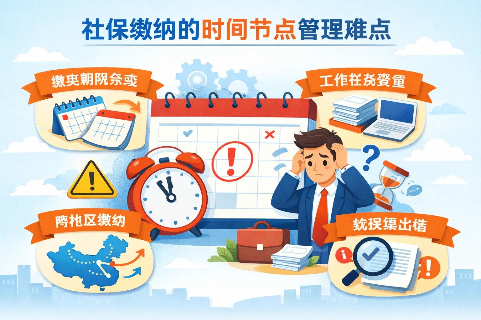 社保缴纳的时间节点管理难点