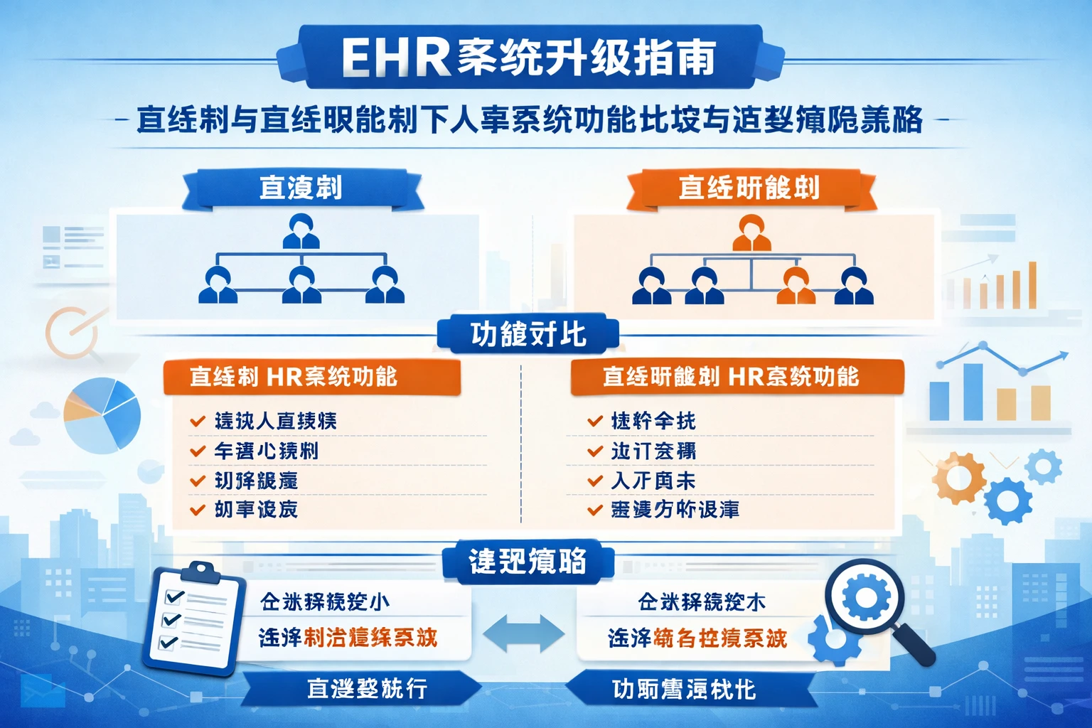 EHR系统升级指南：直线制与直线职能制下人事系统功能比较与选型策略