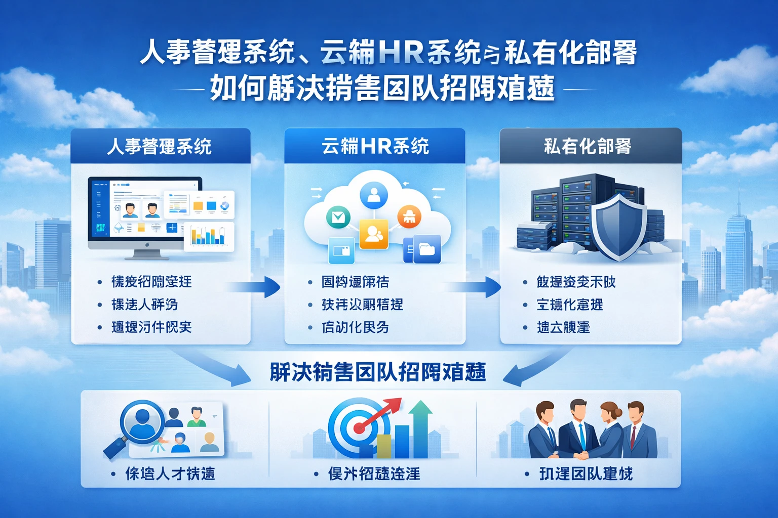 人事管理系统、云端HR系统与私有化部署如何解决销售团队招聘难题