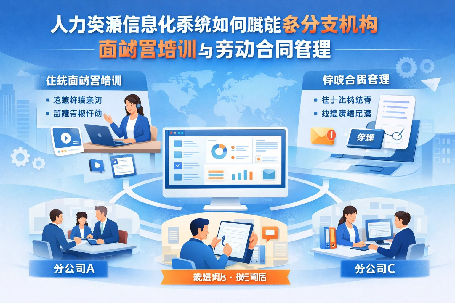 人力资源信息化系统如何赋能多分支机构面试官培训与劳动合同管理