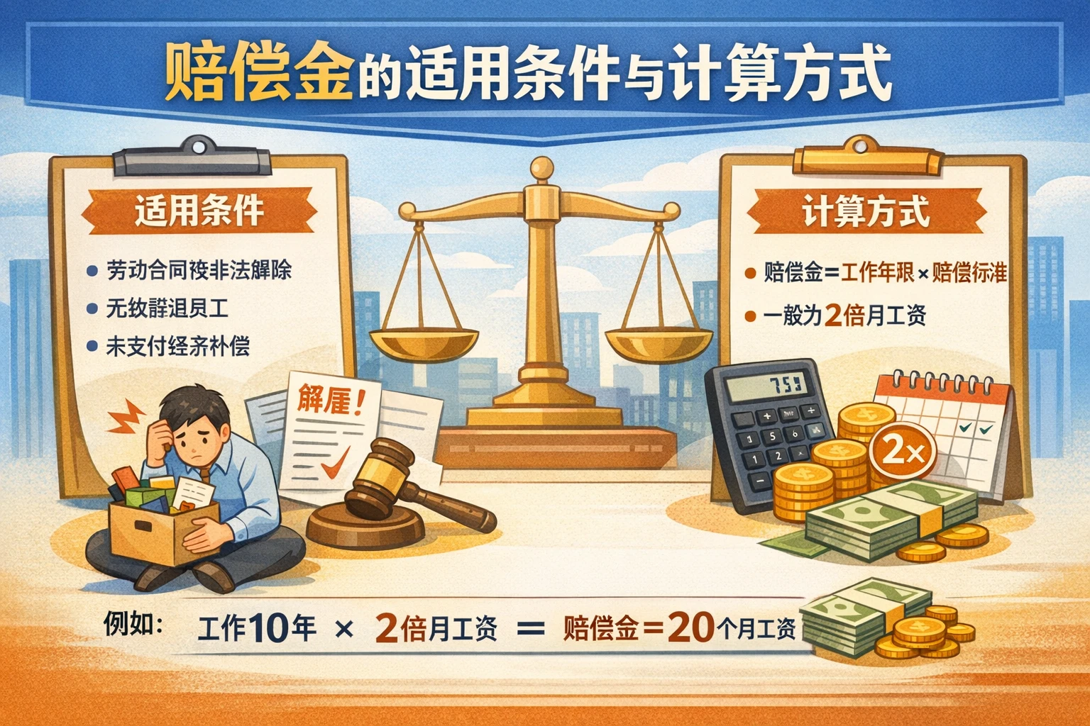 赔偿金的适用条件与计算方式