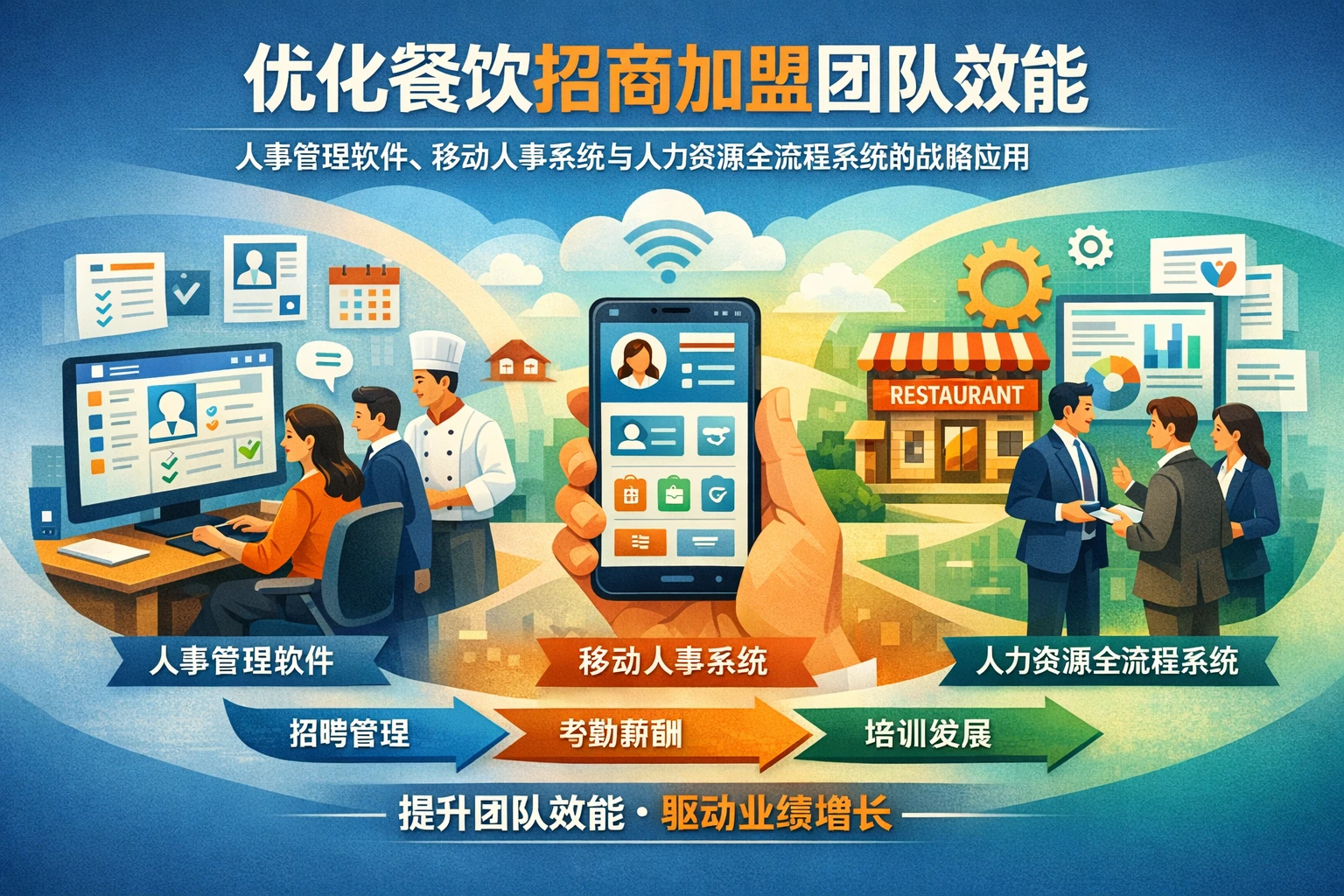 优化餐饮招商加盟团队效能：人事管理软件、移动人事系统与人力资源全流程系统的战略应用