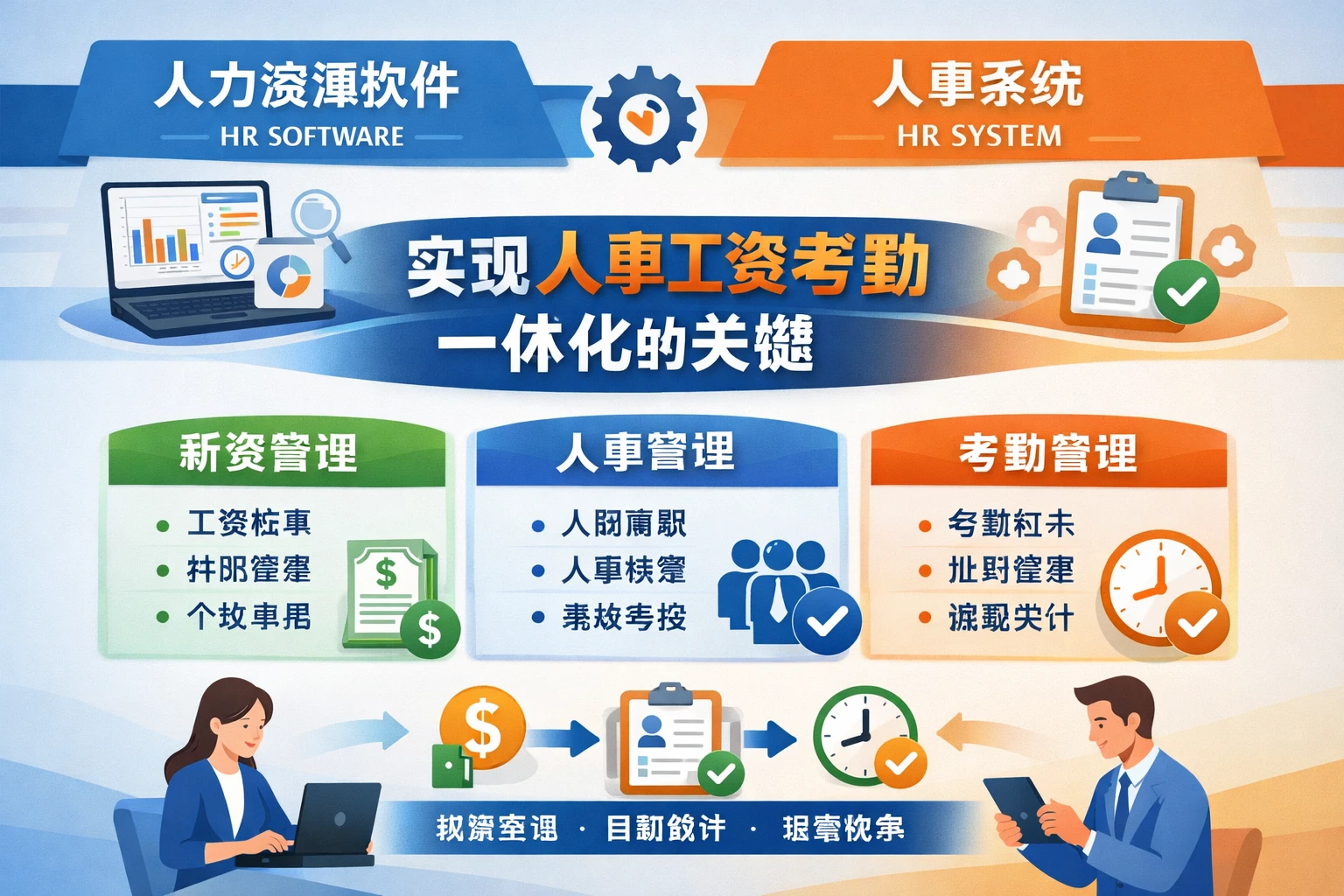 人力资源软件与人事系统功能比较:实现人事工资考勤一体化的关键