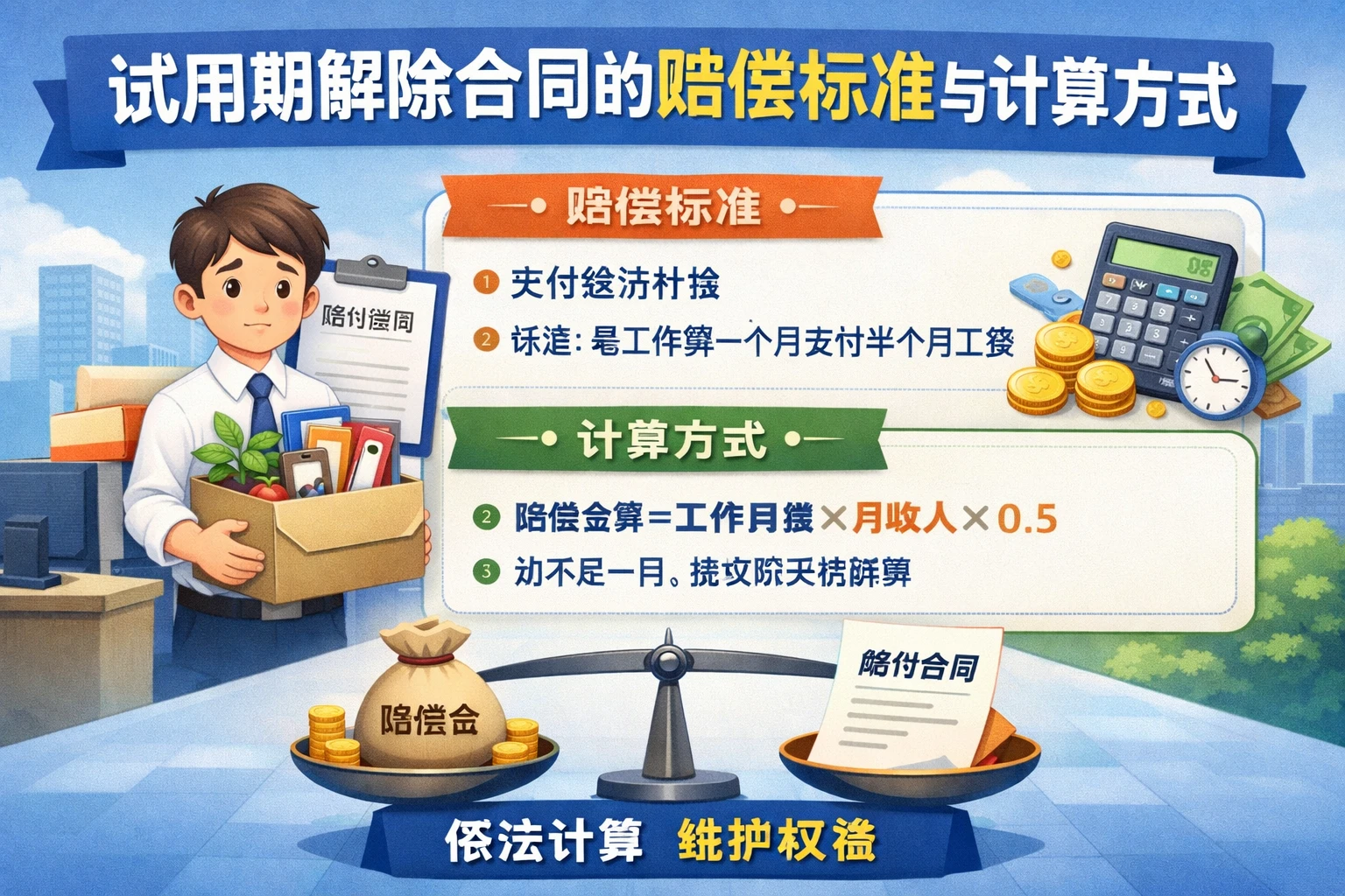 试用期解除合同的赔偿标准与计算方式