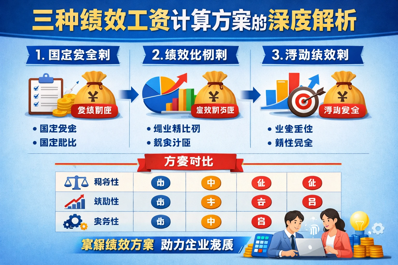 三种绩效工资计算方案的深度解析
