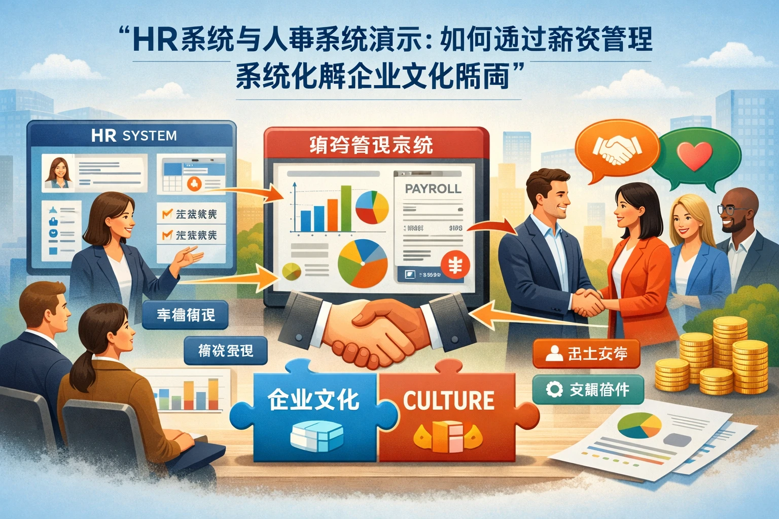 HR系统与人事系统演示：如何通过薪资管理系统化解企业文化隔阂