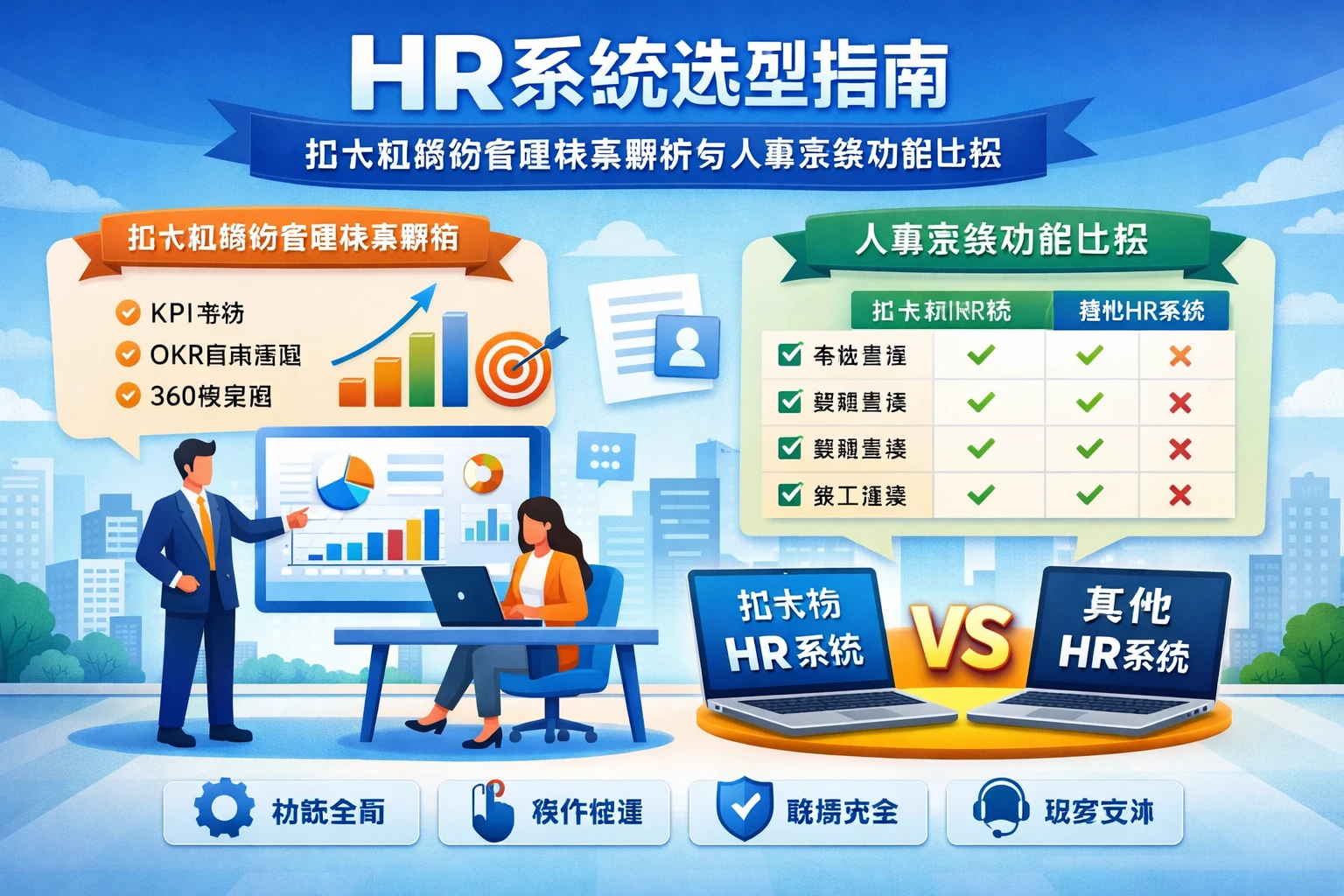 HR系统选型指南:拉卡拉绩效管理体系解析与人事系统功能比较