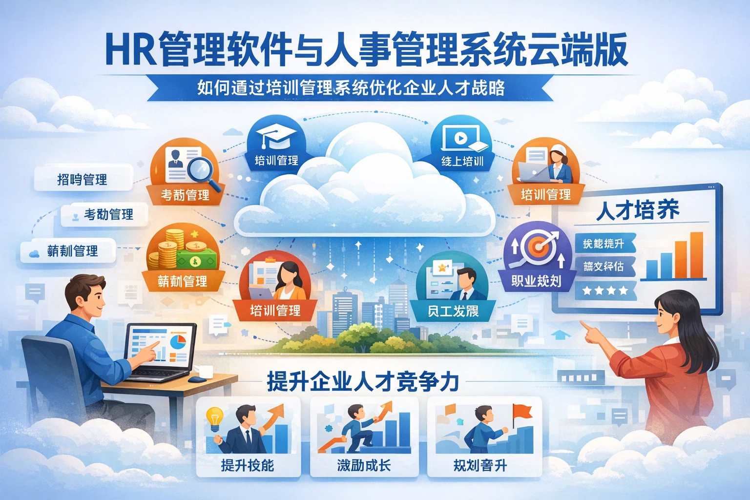 HR管理软件与人事管理系统云端版：如何通过培训管理系统优化企业人才战略