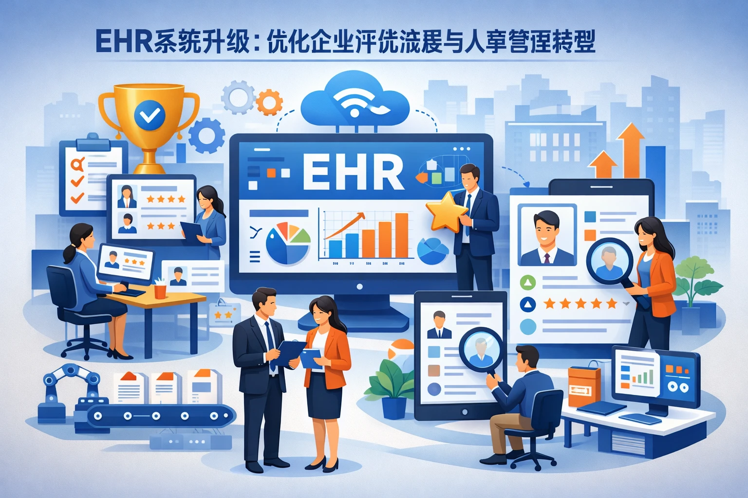 EHR系统升级：优化企业评优流程与人事管理转型