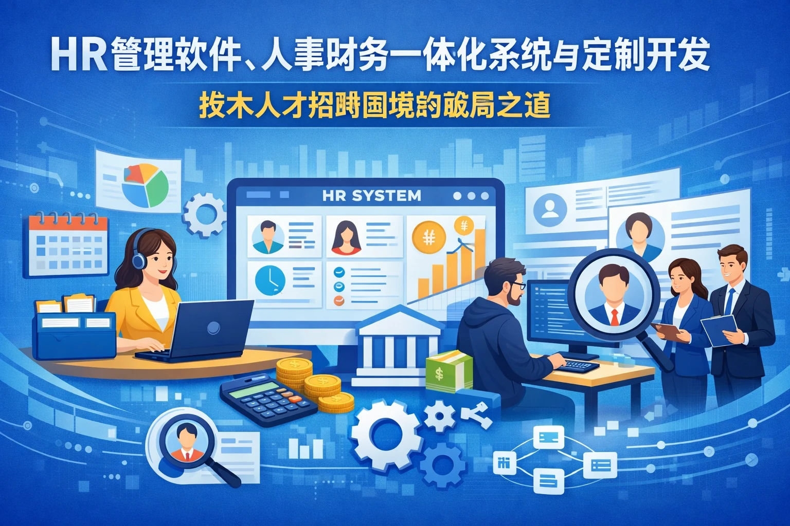 HR管理软件、人事财务一体化系统与定制开发：技术人才招聘困境的破局之道