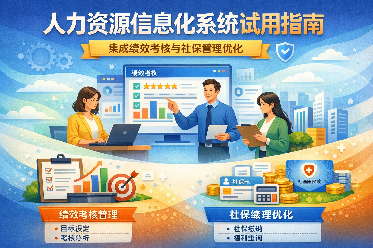 人力资源信息化系统试用指南：集成绩效考核与社保管理优化