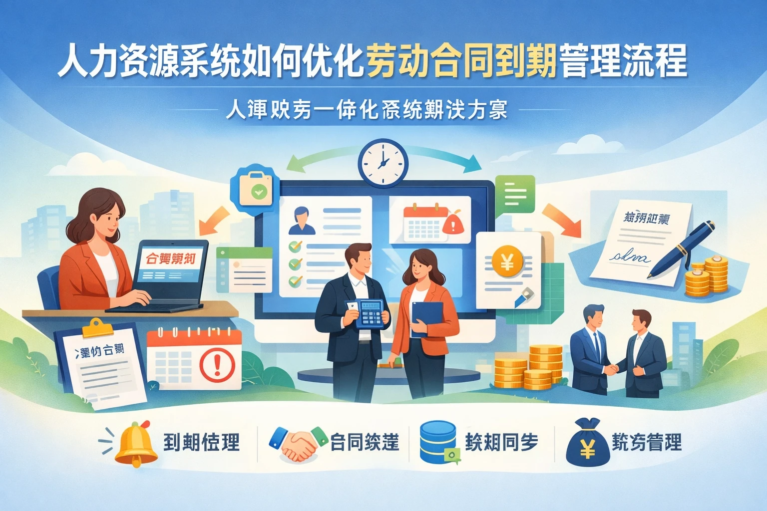 人力资源系统如何优化劳动合同到期管理流程 - 人事财务一体化系统解决方案